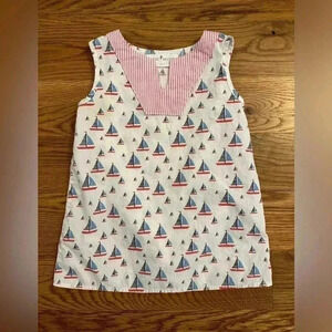 Magic Balloon Sailboats Shift Dress Sleeveless Toddler Girl 3T